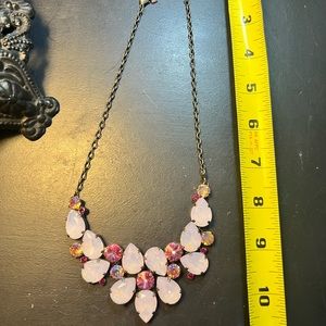 Sorrelli Pink statement Bib necklace.